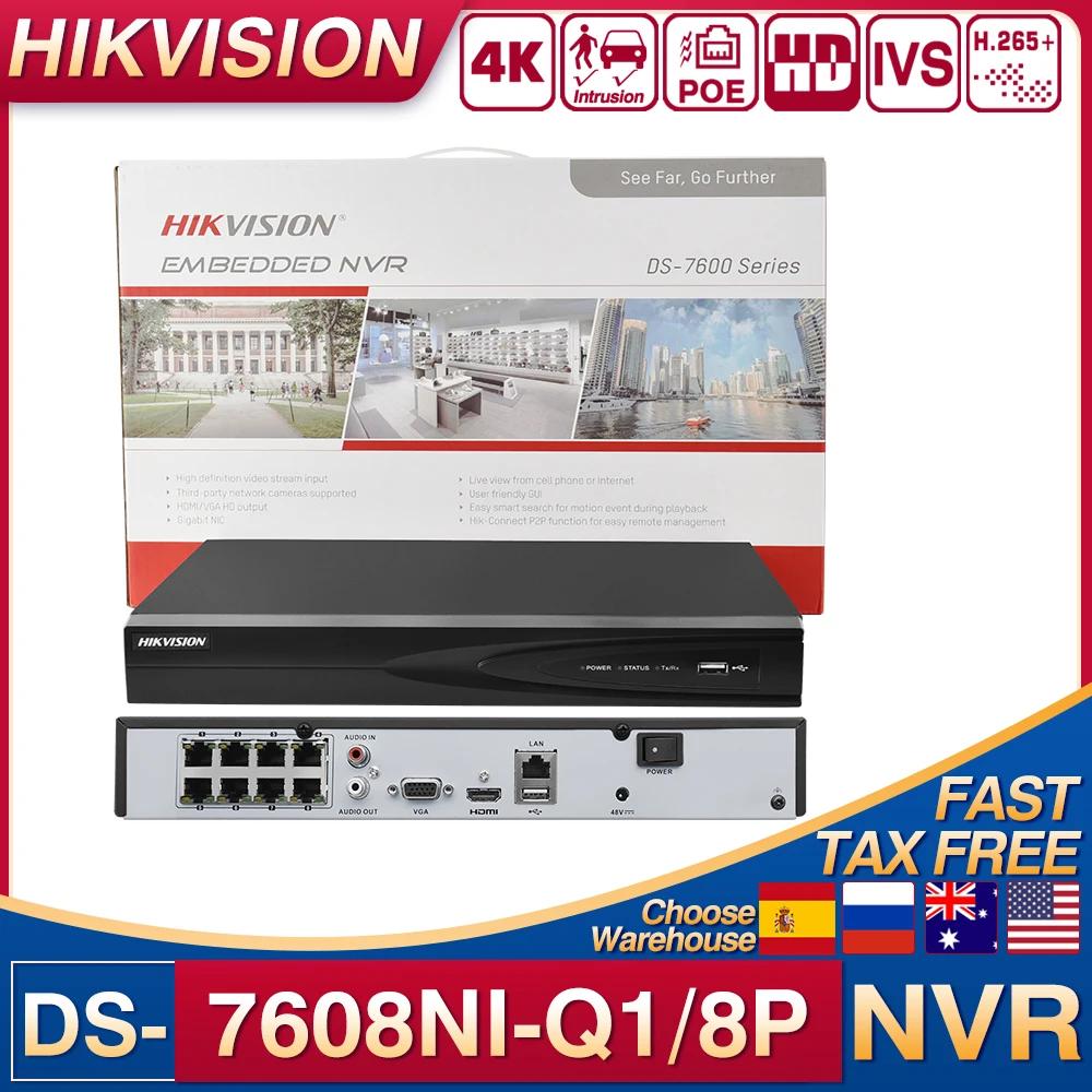 Hikvision IP ī޶  NVR Ʈũ  ,   Ʈũ  , DS-7608NI-Q1/8P, 4K, 8CH, 8POE, 8MP
